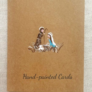 Handpainted Nativity Christmas Cards, Religious Christmas Cards, Christmas Card Set, Baby Jesus, Christmas Notecards