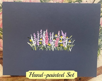 Hand-painted Wildflower Note Card Set, Blank Card Set, All Occasion Cards, Thank You Cards, Floral Greeting Cards, Greeting Card Set
