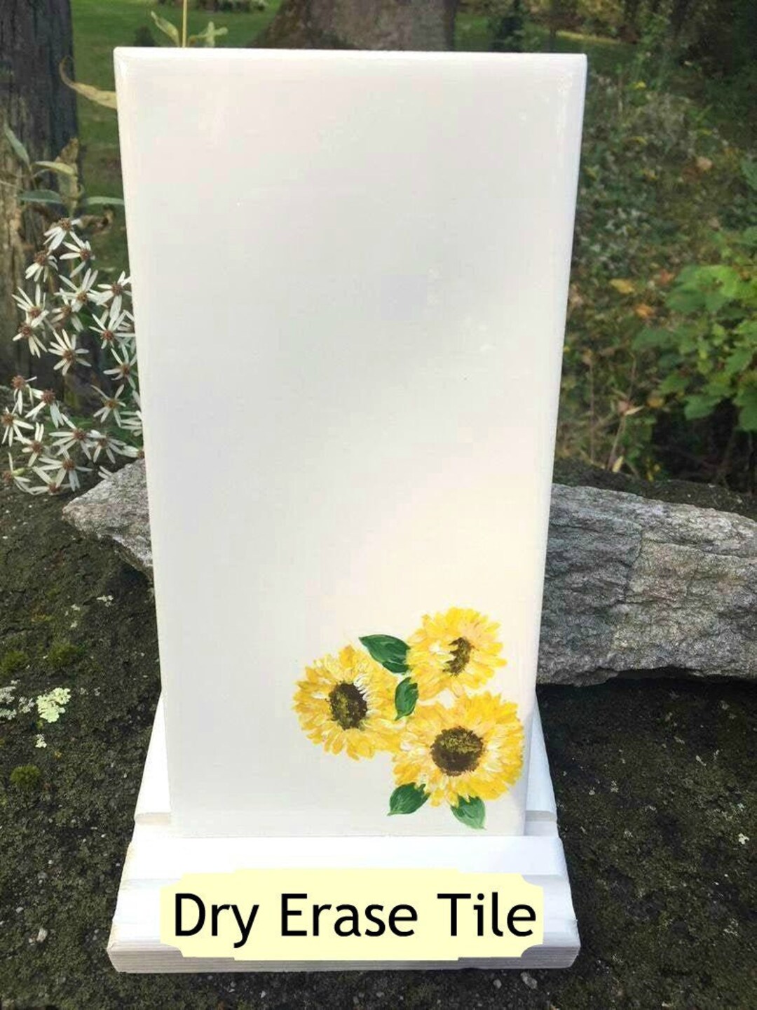 Sunflower Dry Erase Board, Desktop Dry Erase Tile With Stand, Kitchen