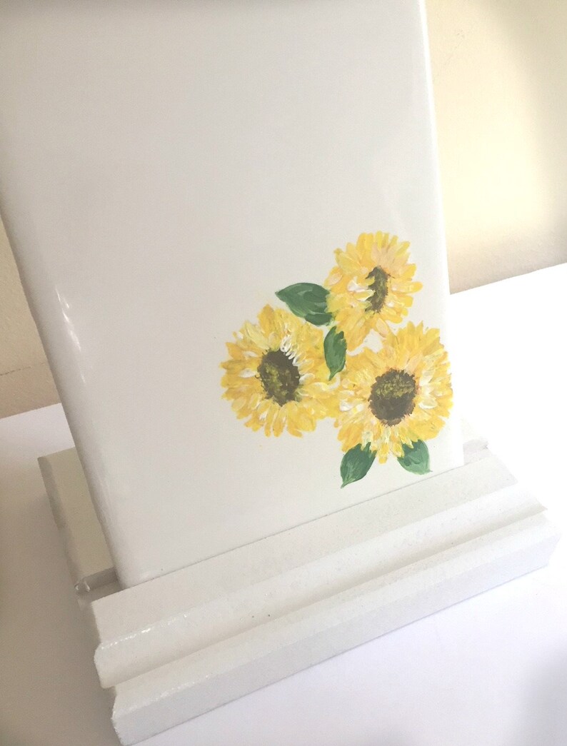 Sunflower Dry Erase Board Desktop Dry Erase Tile With Stand Etsy