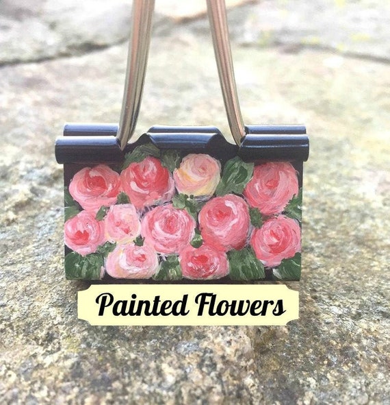 floral binder clips