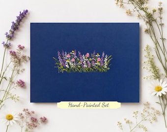 Hand-painted Wildflower Note Card Set, Blank Card Set, All Occasion Floral Cards, Thank You Cards, Floral Greeting Cards, Greeting Card Set