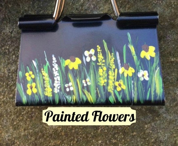 floral binder clips