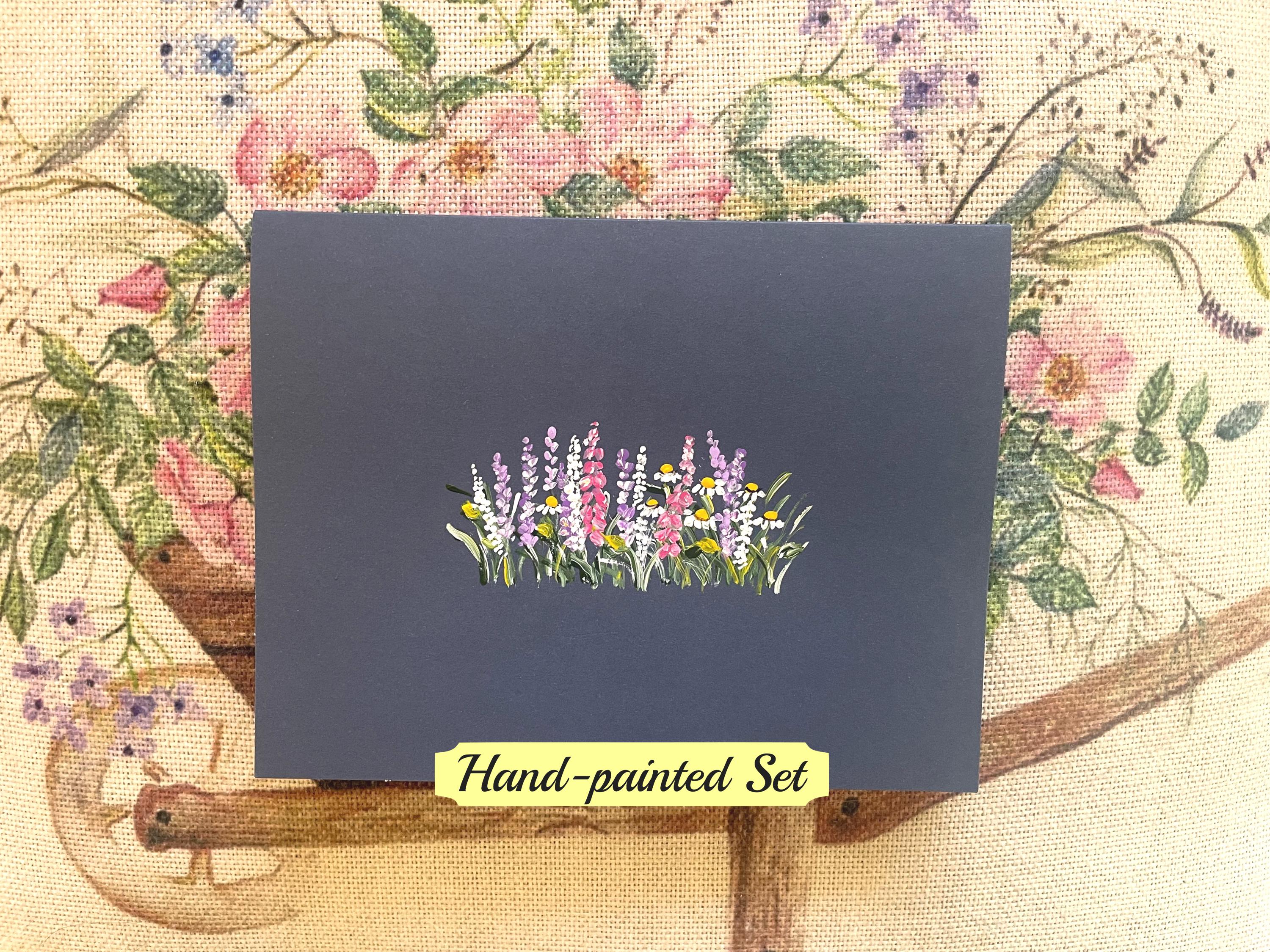 Hand-painted Wildflower Note Card Set, Blank Card Set, All Occasion Cards, Thank You Cards, Floral Greeting Cards, Greeting Card Set