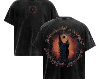 Dark Lord of the Shadow Realm – Vintage Washed Fantasy Graphic Tee for Gothic Mythic Art Lovers