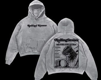 Rolling Stones Resurrection Vintage Washed Christian Faith Graphic Hoodie