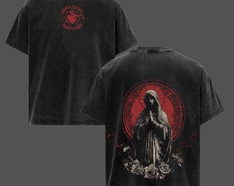 Queen Mary Vintage Washed Shirt, Gothic Royal Graphic Tee, Oversized Streetwear Hoodie, Retro Sweatshirt
