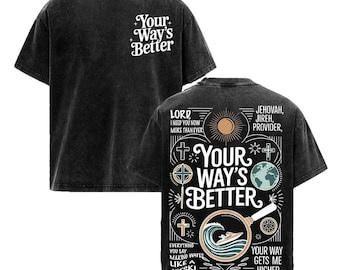 Camiseta vintage lavada "Tu camino es mejor" – Proverbios 16:9 Camiseta de fe