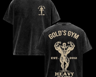Gold's Gym RARE True Vintage Single Stitch Black Tee Shirt T-shirt
