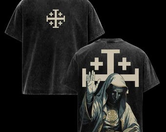 Baldwin IV – The Crusader King Reborn in Vintage Streetwear Washed Shirt