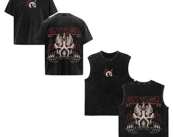 OSRS Slayer Gym Washed Shirt, RuneScape Inspired Oversized Acid Wash Tee, Gaming Workout