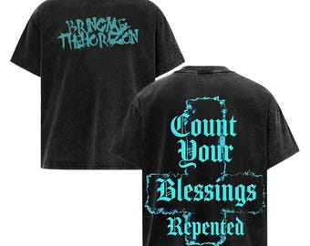 BMTH Count Your Blessings Washed Shirt, Metalcore Graphic Tee, Emo Punk Apparel