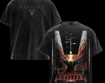 Destiny 2 Witness Raid Boss Vintage Acid Washed T-Shirt, Oversized Guardian Graphic Tee