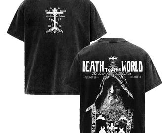 Ascetic Faith “Death to the World” Vintage Washed Oversized T-Shirt