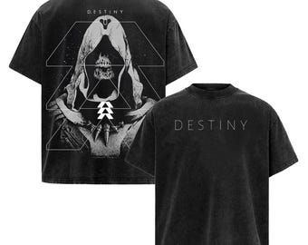 Destiny 2 Vintage Washed Tee Oversized Retro Streetwear Shirt