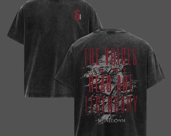 SD ATTENTION ATTENTION Washed Rock Band T-Shirt, Vintage Music Graphic Oversized Concert Tee