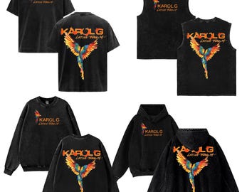 Karol Viajando Por El Mundo Tropitour 2026 Washed Shirt, Latin Pop Concert Graphic Tee