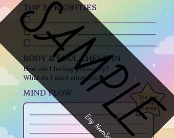 ADHD Daily Planner | Printable Mental Health Journal | Mood Tracker + Meal Tracker | Neurodivergent Friendly | Instant Download — Rainbow