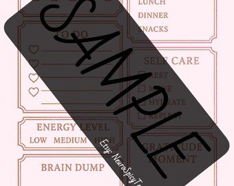 ADHD Daily Planner | Printable Mental Health Journal | Mood Tracker + Meal Tracker | Neurodivergent Friendly | Instant Download — *PINK*