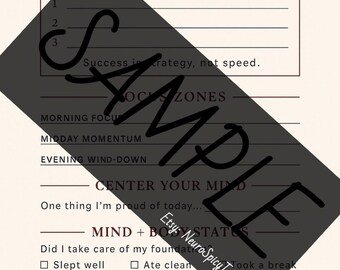 ADHD Daily Planner | Printable Mental Health Journal | Mood Tracker + Meal Tracker | Neurodivergent Friendly | Instant Download — Powerhouse