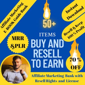 Affiliate Marketing Guides Bank  with Master Resell Rights and  PLR Instant Download