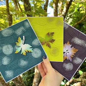 Handmade embossed Around the World cards