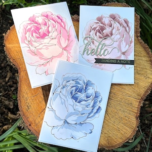 Cartes de roses faites à la main