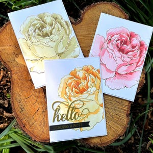Cartes de roses faites à la main