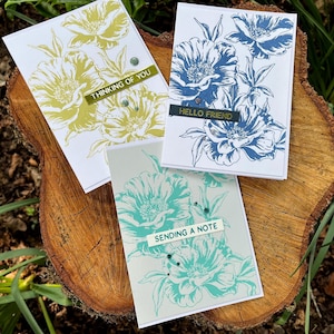 Handmade letterpressed poppy cards