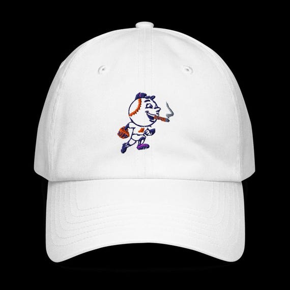 NY Mets Hat Mascot Smoking Embroidery with Under Armour Partnership