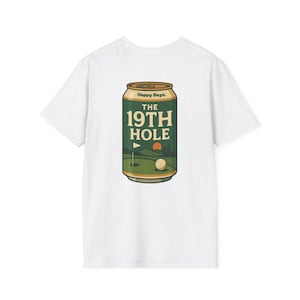 The 19th Hole Unisex Softstyle T-Shirt, Perfect Gift for Golf Lovers, Casual Wear, Easygoing Vibe, Sports Fan Tee