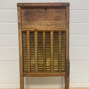 Antique Washboard from National Washboard Co. No. 801 | Rustic Farmhouse Laundry Room Decor | Nostalgic Cottage Core Decor