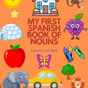 Printable Spanish Colouring Book A–Z – Fun Educational Noun Activity for Kids | Bilingual Spanish-English Learning Pages for Children