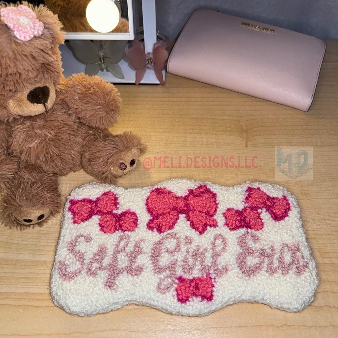 Telephone Rug Adorable Punch Needle Phone Rug | Handmade Mini Rug | Cute Soft ...