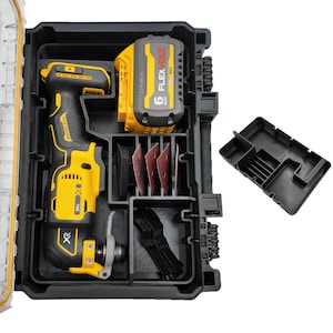 DeWalt 20V振動マルチツール用オーガナイザーインサート – 深型コンパクト + 隠しGPSスロット付き