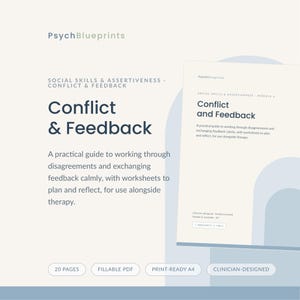 Conflict Resolution & Feedback Worksheets | Difficult Conversations and De-escalation | Communication Skills (Fillable PDF)