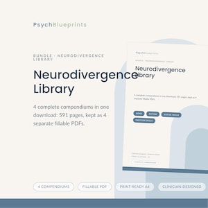 Ensemble complet sur le TDAH, l'autisme et les troubles neurodivergents, comprenant 4 recueils, les fonctions exécutives, les aspects sensoriels, sociaux et émotionnels, format PDF A4.