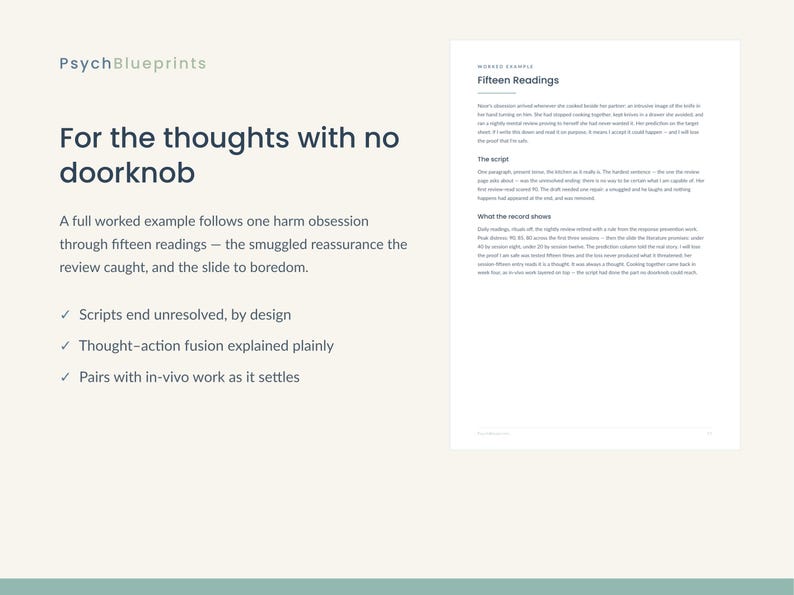 Imaginal Exposure Scripts for OCD ERP Therapy (fillable PDF) - Etsy UK