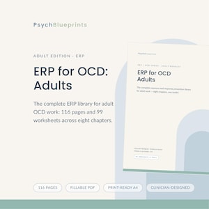 ERP för OCD-vuxna Verktygslåda, Arbetsbok för förebyggande av exponeringsrespons (ifyllbar PDF)