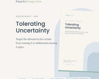 OCD Uncertainty Worksheets, ERP Doubt Help, Anxiety Skills (Fillable PDF)