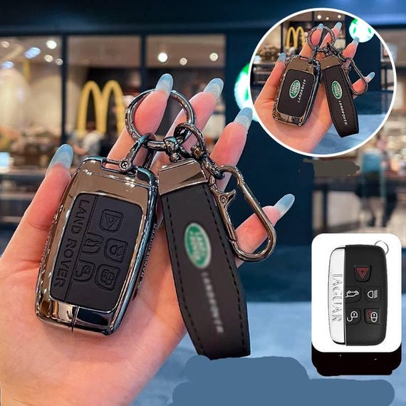 Car Key Holder Genuine Leather Car Key Case Cover For Jaguar E-Pace For Land Rover Key Pouch - Foto 8