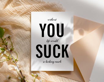 Tarjeta de cumpleaños divertida para tu mejor amigo/a, humor pícaro (descarga digital)