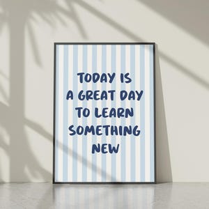 Motivational Quote Poster: Positive Wall Art for Kids Room (Digital Download