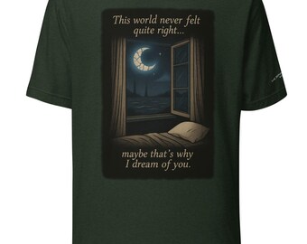 Moon Quote Graphic Shirt – I Dream of You, Dark Academia Tee