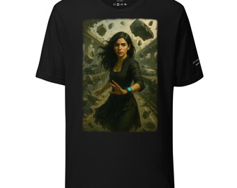 Dark Fantasy Woman Shirt, The Fracture Sci-Fi Graphic Tee, Surreal Art Apparel
