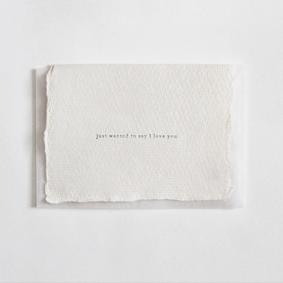 Just Wanted To Say I Love You Letterpress Mini Card On Etsy