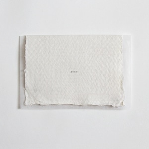 XOXO, mini carte typographique sur papier fait main