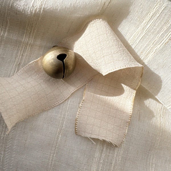 Vintage Bell and Bow ADD ON for Christmas Heirloom Keepsake