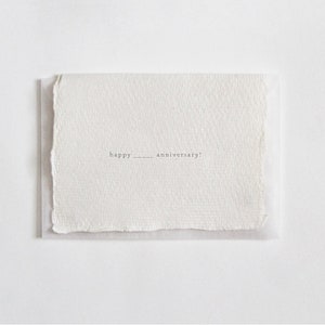 Happy Jubiläum!, Letterpress Mini Karte auf handgeschöpftem Papier
