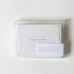Jeu de cartes de remerciement, jeu de cartes typographiques de 12